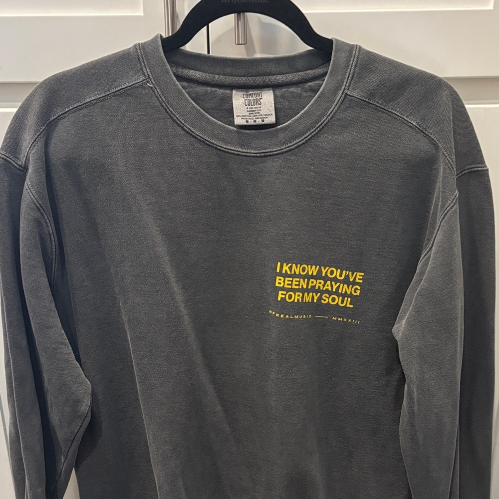 NF Lost Soul Gray Crewneck Sweatshirt with Yellow